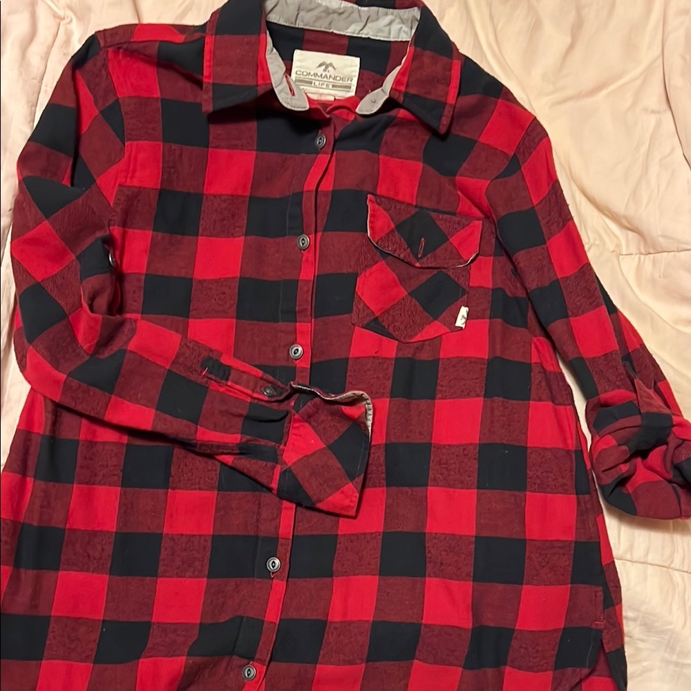 Buffalo Plaid Button-Up Shirt